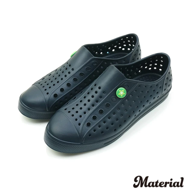 【MATERIAL】男鞋 輕羽量防水洞洞鞋 TA022AB(懶人鞋)