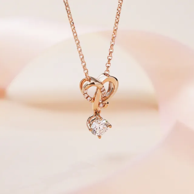 【PROMESSA】18分 18K玫瑰金 同心系列 鑽石項鍊
