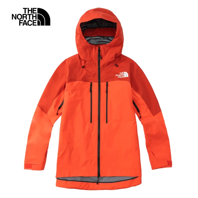 The North Face 北面女款紅色防水透氣可調節下擺連帽衝鋒衣｜82WHOAZ