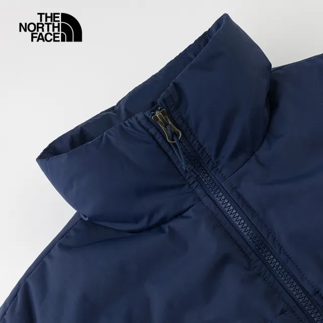 【The North Face 官方旗艦】北面男款藍色防潑水保暖舒適立領羽絨外套｜88R58K2