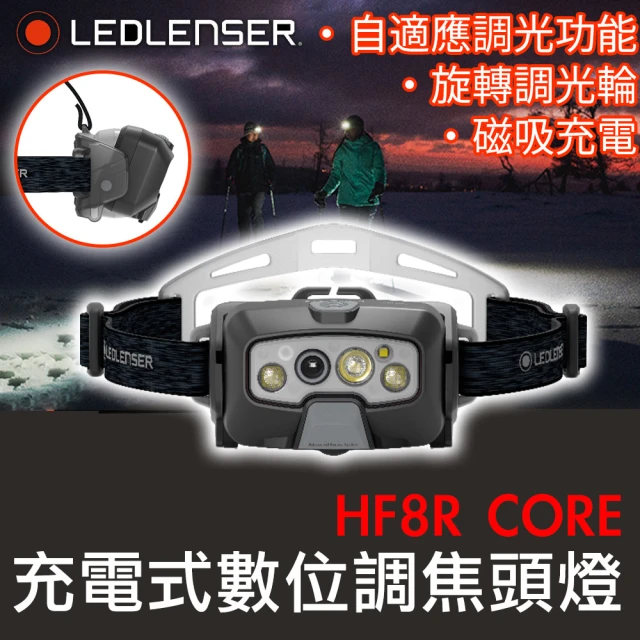 德國Ledlenser HF8R CORE 充電式數位調焦頭燈