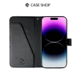 【CASE SHOP】iPhone 15 Plus 6.7 側掀站立式皮套-黑(翻蓋站立模式 閱讀便利)
