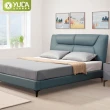 【YUDA 生活美學】斯都華歐式床台組 2件組 加大6尺  床頭片+床底 床組/床架組(科技布材質)