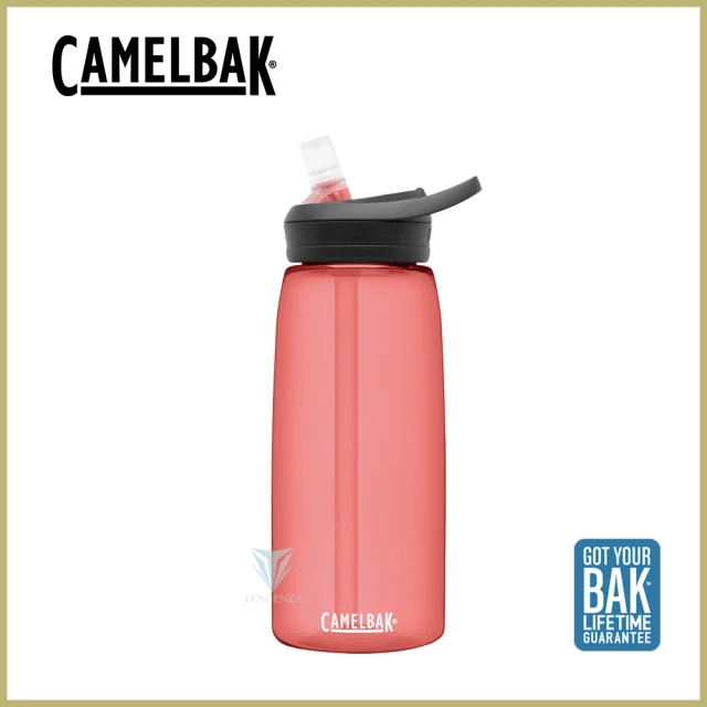 【CAMELBAK】1000ml eddy+多水吸管水瓶 玫瑰(全新設計/水壺/水瓶/多喝水)