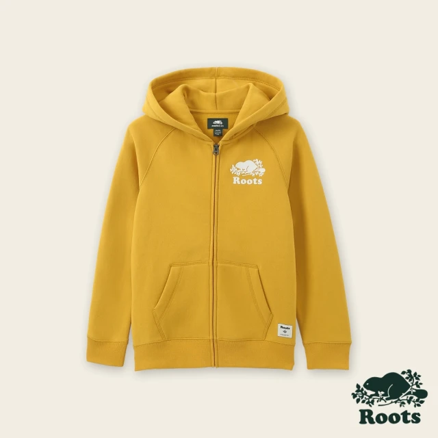 Roots Roots大童-絕對經典系列 左胸海狸LOGO連帽外套(蜂蜜金黃)