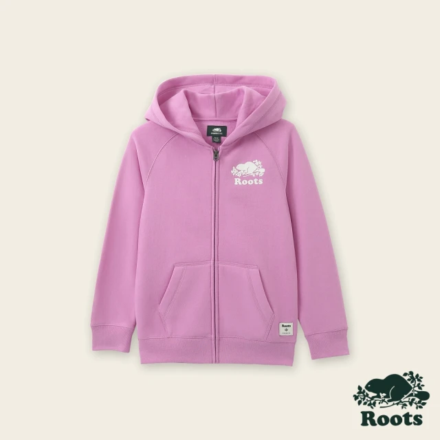 RootsRoots Roots大童-絕對經典系列 左胸海狸LOGO連帽外套(紫色)