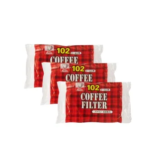 【Kalita】NK102 無漂白咖啡濾紙 2-4人份 100張x 3入組(咖啡濾紙 濾紙)