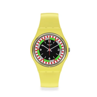 【SWATCH】Gent 原創系列YEL_RACE 手錶 瑞士錶 錶(34mm)