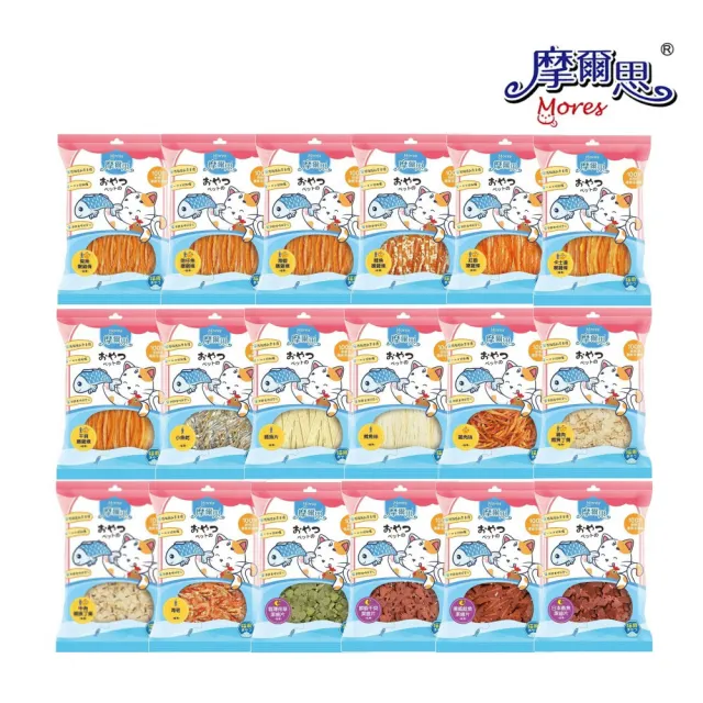 【MORES 摩爾思】貓用零食/潔牙片 15-40g*10入組(貓零食、貓肉乾)