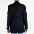 【SANDRO】金釦毛呢短版外套大衣(黑色)