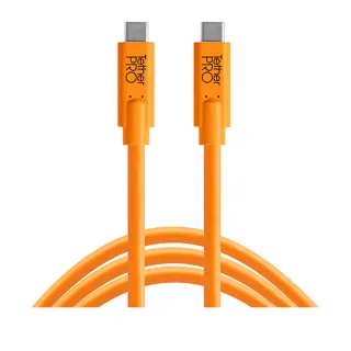 【TETHER TOOLS】CUC15-ORG USB-C 轉 USB-C 拍攝線(正成公司貨)