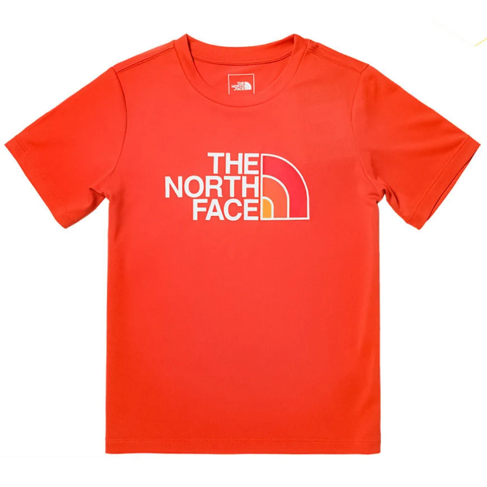 【The North Face】兒童 FLASHDRY吸濕透氣短袖圓領T恤.亞洲版型.休閒衫.運動上衣(81NF-LV3 復古橙)
