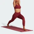 【adidas 愛迪達】YO STO 78 TIG 女 緊身褲 九分 亞洲版 瑜珈 訓練 高腰 吸濕排汗 深紅(IJ9360)