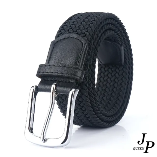 【Jpqueen】簡約編織帆布針扣彈力鬆緊男女皮帶腰帶(10色可選)