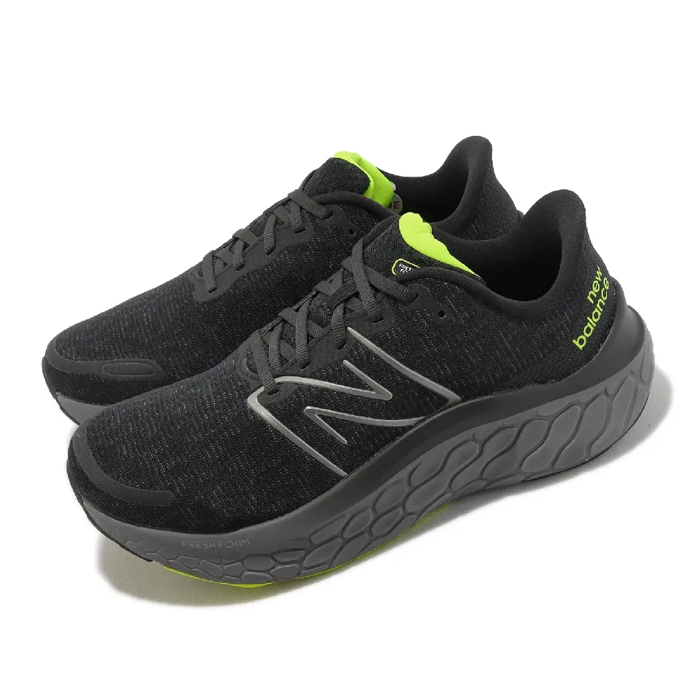 NEW BALANCE】慢跑鞋Kaiha Road 2E 寬楦男鞋黑螢光綠緩震厚底運動鞋NB 