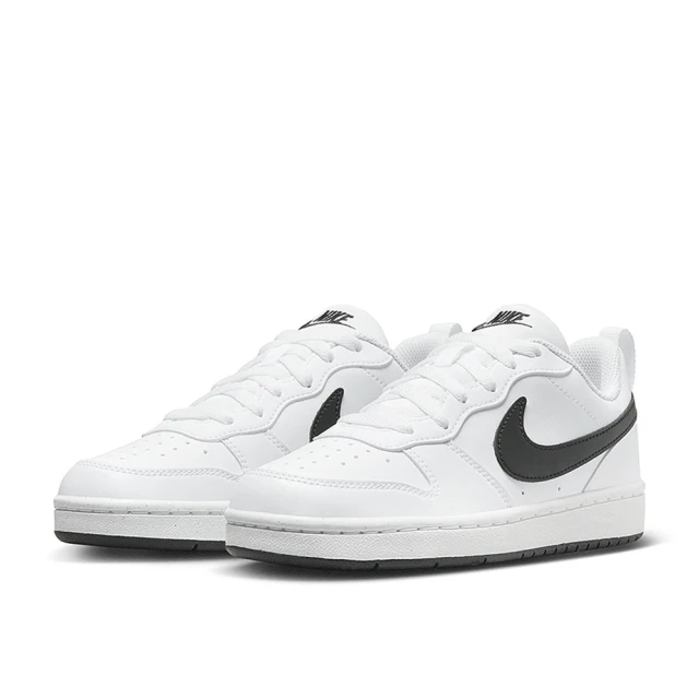 NIKE 耐吉NIKE 耐吉 休閒鞋 女鞋 大童 運動鞋 COURT BOROUGH LOW RECRAFT GS 白黑 DV5456-104(3K2045)