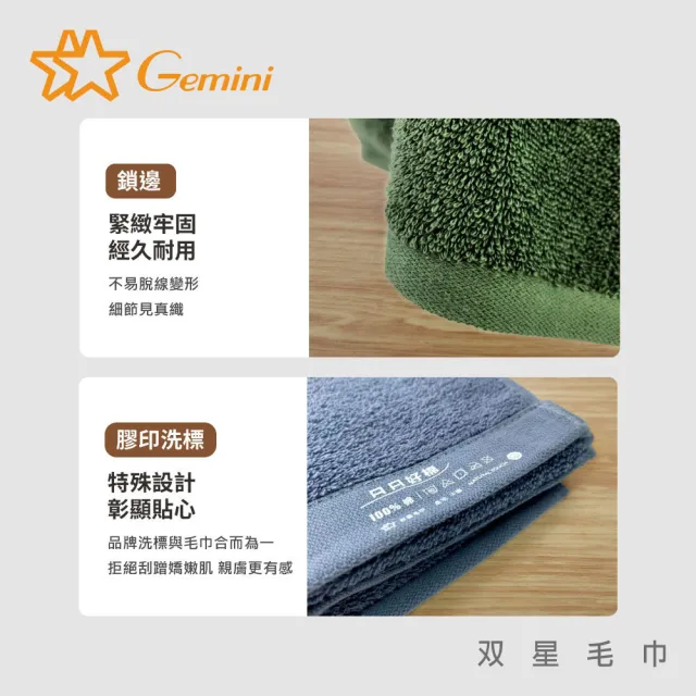 【Gemini 雙星】官方直營 100%純棉飯店大浴巾2入(自帶掛繩)-多色任選