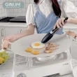 【GinLife】韓式零失敗月亮不沾烤盤38cm小麥白款x1組(麥飯石不沾鍋/瓦斯/電磁爐通用)