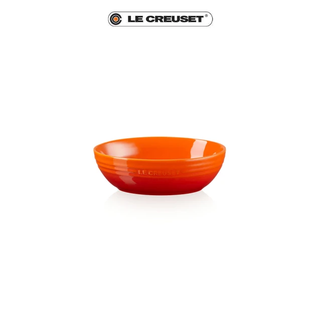 【Le Creuset】瓷器橢圓形湯碗17cm(火焰橘)