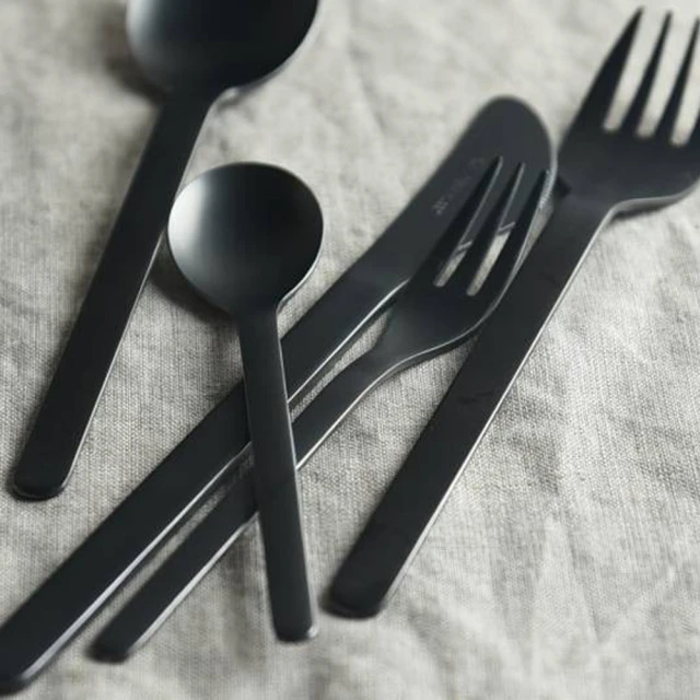 燕三條 鈦黑餐具 五件組(餐刀、餐叉、餐勺、甜點勺、甜點叉)