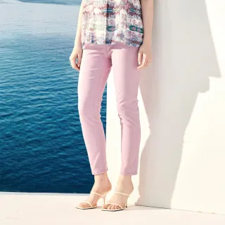 【MYSHEROS 蜜雪兒】素色長褲 前釦拉鍊 親膚透氣(粉)