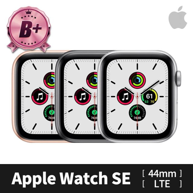 AppleApple 蘋果 B 級福利品 Apple Watch SE LTE 44mm 鋁金屬錶殼(副廠配件/錶帶顏色隨機)