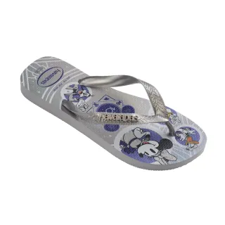 【havaianas 哈瓦仕】拖鞋 男鞋 女鞋 夾腳拖 迪士尼聯名限定款 Top Disney100 灰銀 4149036-3498U(哈瓦士)