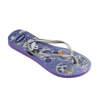 【havaianas 哈瓦仕】拖鞋 女鞋 夾腳拖 迪士尼聯名限定款 Slim Disney100 紫 4149034-3503W(哈瓦士)