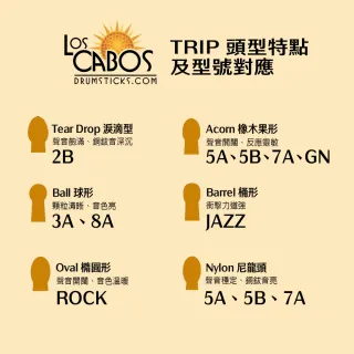 【Los Cabos】入門胡桃木鼓棒｜Up North｜5A 5B 7A｜經濟實惠｜加拿大製(#鼓棒#爵士鼓#電子鼓)