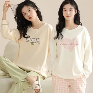 【NEW FORCE】好眠時光長袖居家睡衣-4色可選(居家服/長袖睡衣/女睡衣/家居服/舒適睡衣)