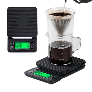 【SUNORO】家用 手沖咖啡電子秤 多功能食物克秤 料理烘焙秤 計時秤 3kg/0.1g