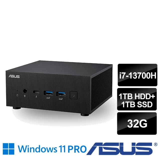 【ASUS 華碩】i7迷你電腦(PN64-E1-S7029AV/i7-13700H/32G/1TB SSD+1TB HDD/W11P)