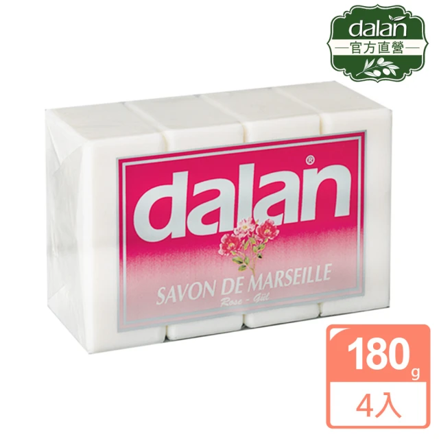 【dalan】浪漫玫瑰馬賽皂(180gX4)