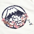 【EDWIN】江戶勝 男裝 富士櫻花刺繡休閒厚長袖T恤(米白色)
