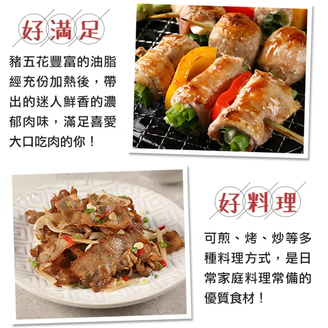 【愛上吃肉】國產特選豬五花肉片9包組(200g±10%/包)