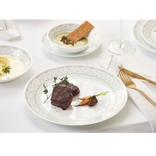 【CorelleBrands 康寧餐具】皇家饗宴900ml拉麵碗x2+6吋微波蓋x2-餐碗四入組