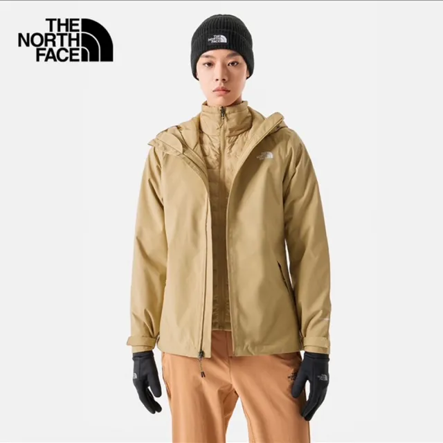 【The North Face】TNF 兩件式外套 W CARTO TRICLIMATE JACKET - AP 女 卡其(NF0A5B1XLK5)