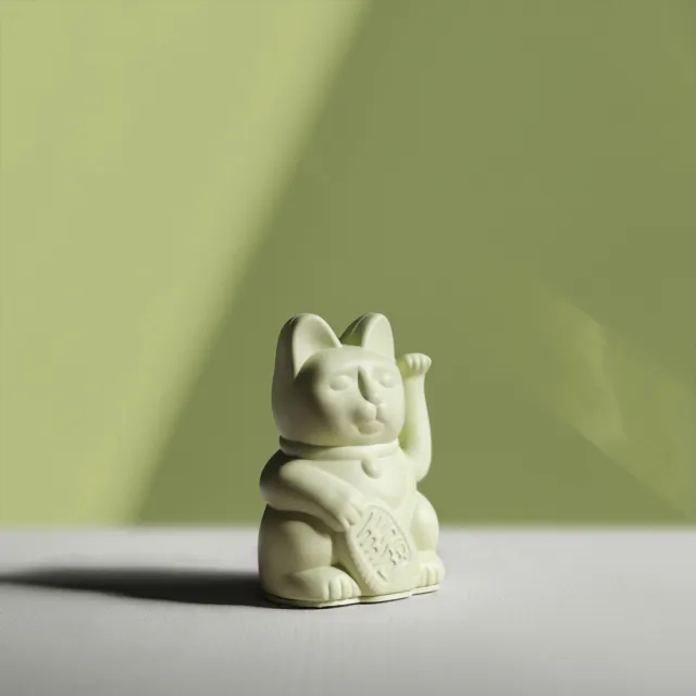 【WUZ 屋子】德國 DONKEY 幸運繽紛招財貓迷你款(淡綠色.淡褐色.深綠色.白色)