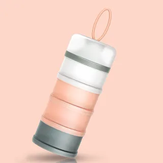 【嬰兒餵食】日系便攜式簡約多層奶粉盒(奶粉分格盒 分裝盒 密封盒 嬰兒食品 副食品 外出方便)