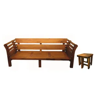 【吉迪市柚木家具】原木造型扶手三人椅 SN036A(三人位 沙發椅 客廳 木沙發 椅子)