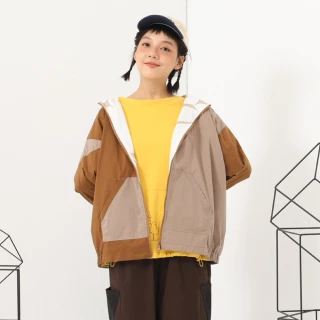 【MOSS CLUB】雙面穿配色拼接連帽長袖外套(藍 黑 卡/魅力商品)
