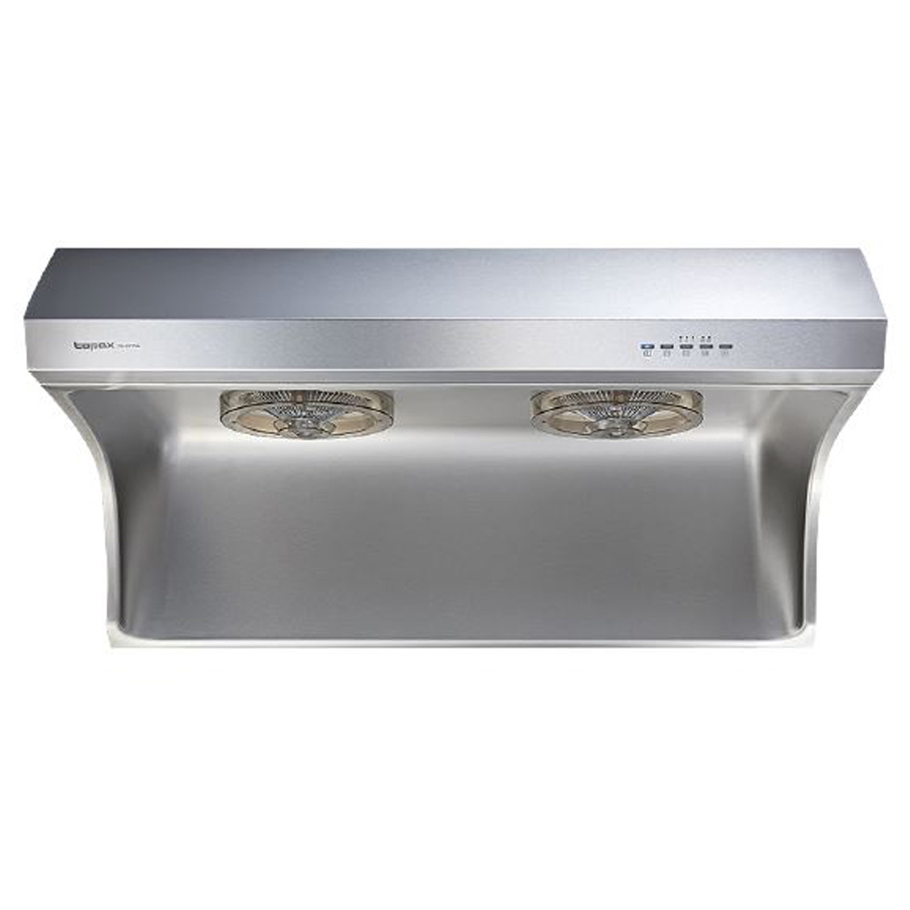 Topax莊頭北 TR-5735 斜背式不鏽鋼抽油煙機 3段風速電子按鍵 臺灣製造 890mm寬適用中型廚房