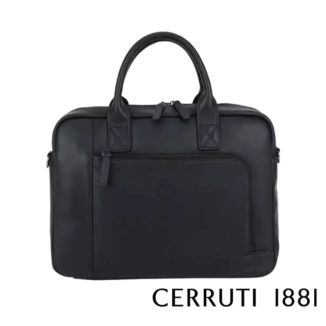 Cerruti 1881Cerruti 1881 頂級義大利小牛皮公事包/斜背包 CECA06226M(黑色)