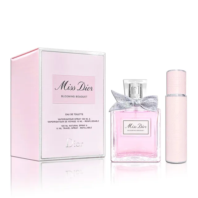 【Dior 迪奧】花漾迪奧淡香水 100ml+隨身瓶10ML 禮盒(新版)