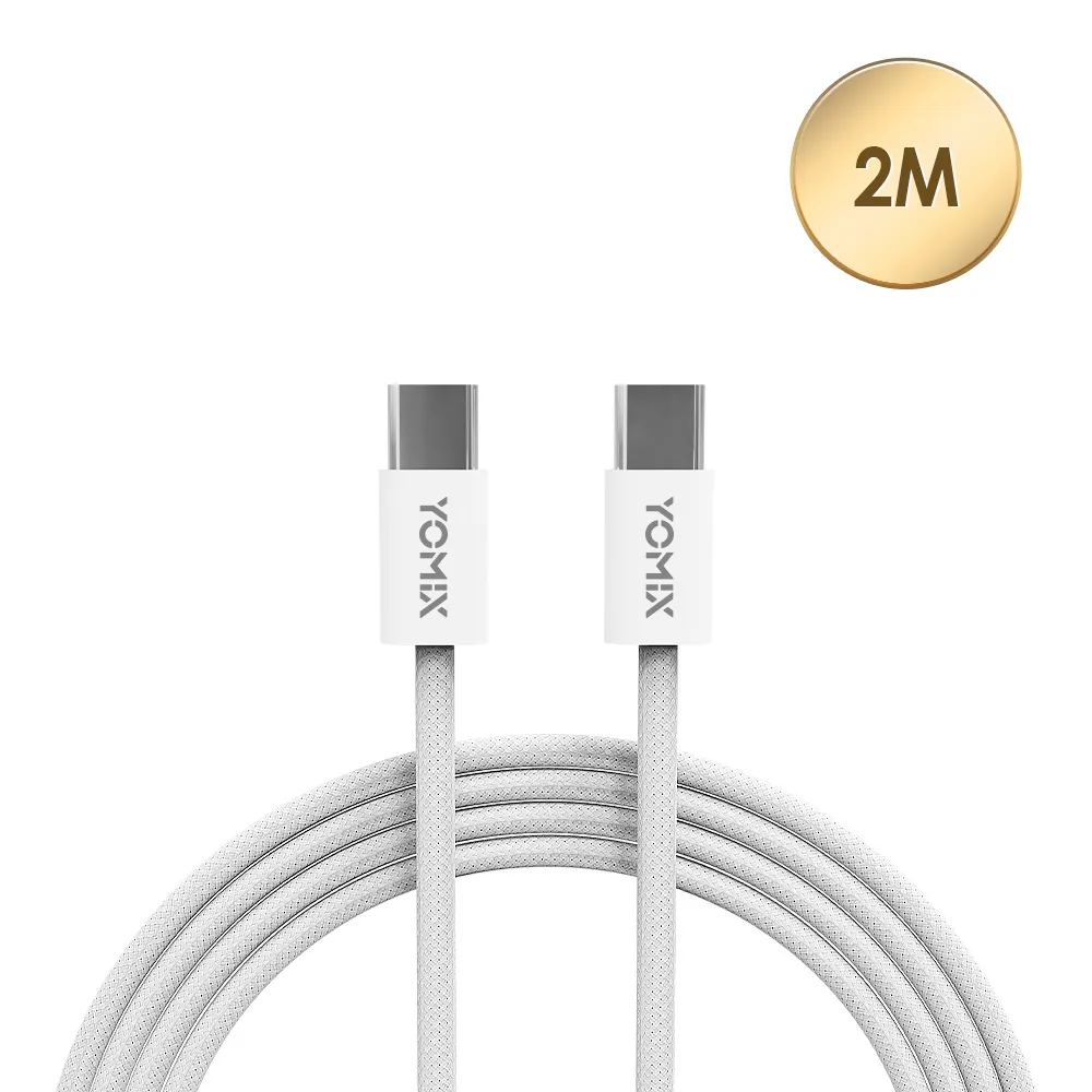 【YOMIX 優迷】2M USB-C to USB-C 60W編織快充充電傳輸線(筆電/Android/Switch/支援iphone16快充)