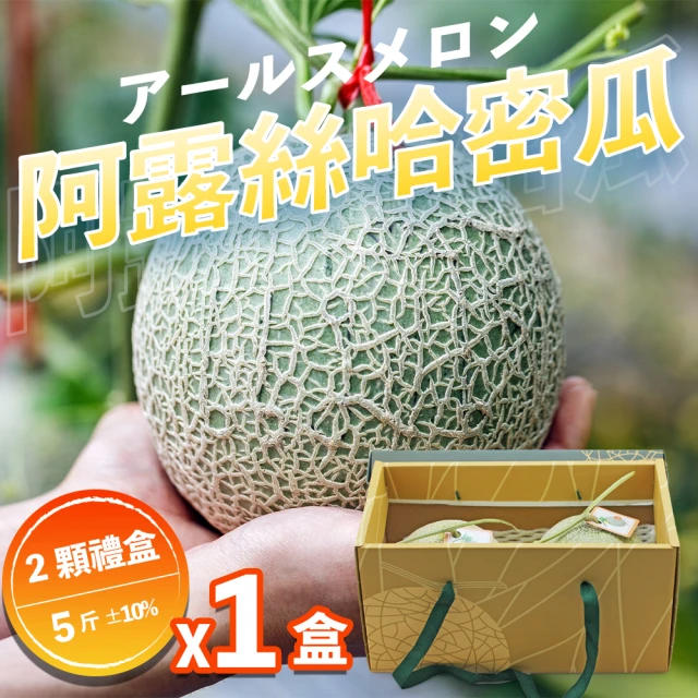 果樹寶石 中部日本阿露斯哈密瓜1顆x2盒（3斤/盒）(產銷履