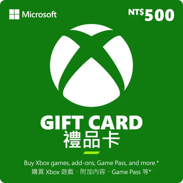 【Microsoft 微軟】XBOX 禮物卡 NT$500 - ESD 數位下載版(可於Windows市集使用)