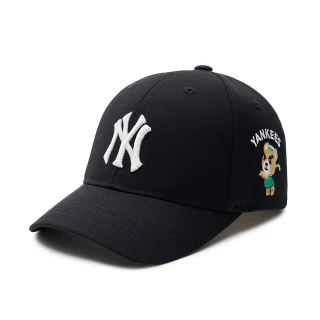 【MLB】童裝 可調式棒球帽 童帽 Mega Bear系列 紐約洋基隊(7ACPC033N-50BKS)