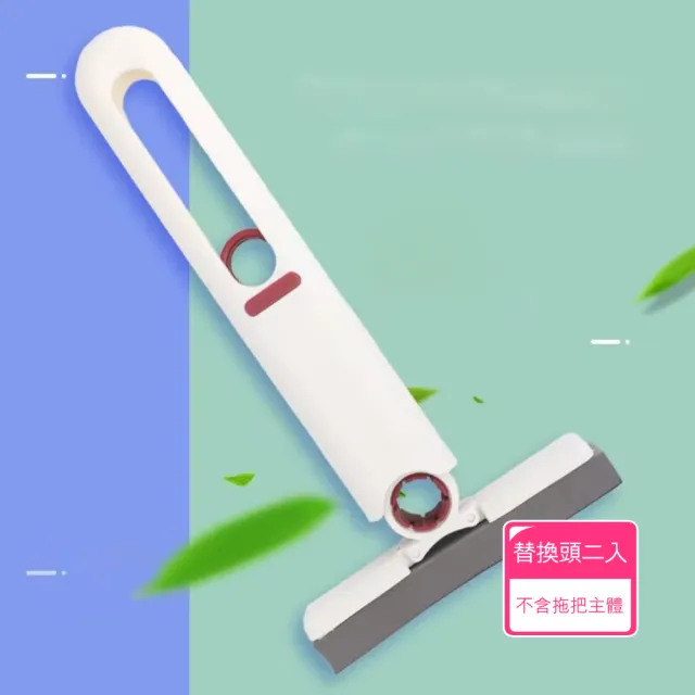 【Dagebeno荷生活】迷你型強力吸水膠綿拖把 灰塵毛髮一拖即淨無水痕桌面小拖把-單售替換頭2入(不含拖把)