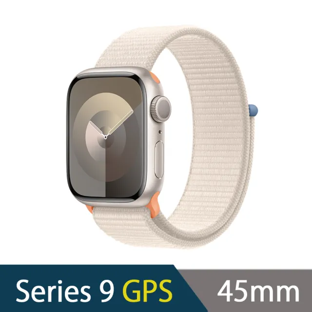 不鏽鋼錶帶組【Apple】Apple Watch S9 GPS 45mm(鋁金屬錶殼搭配運動型錶環)